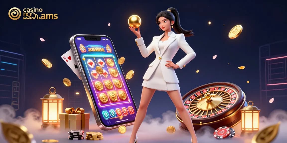 Scopri l'emozione dei casinò non AAMS con un'illustrazione 3D che mette in mostra elementi di gioco di lusso.