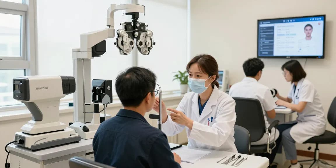 Patient consultation at SNU Eye Clinic focusing on expert eye care and advanced surgery options.