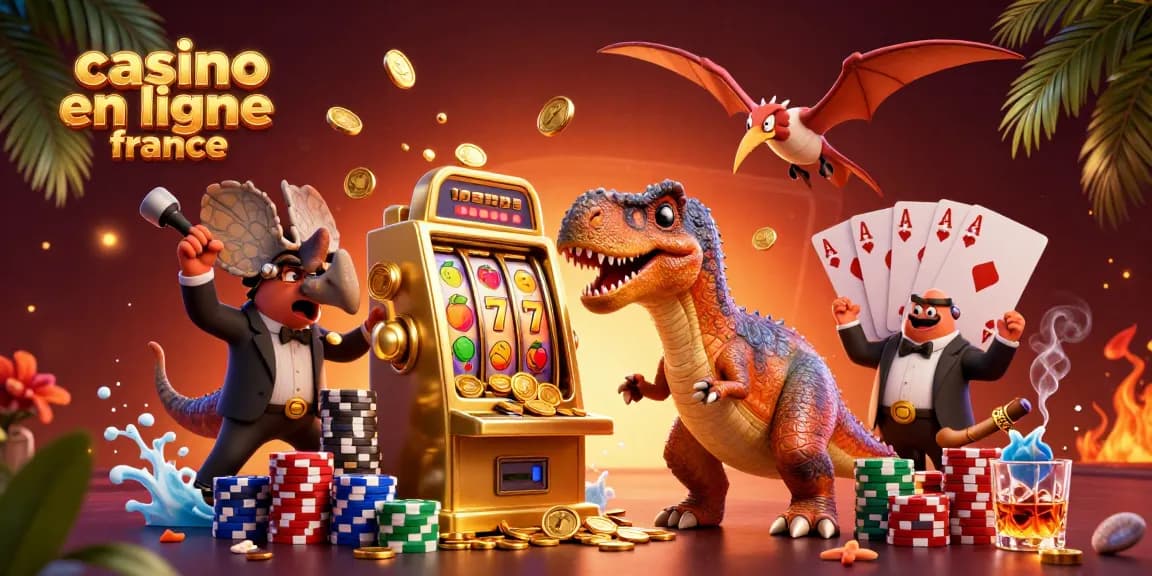 Jouez à des machines à sous dans le casino en ligne France avec un pachycephalosaurus et des pièces d'or