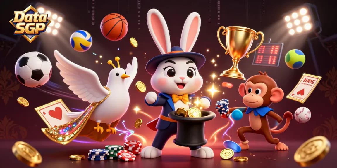 Bet on excitement with Data SGP as the magician rabbit conjures wins and sports energy!