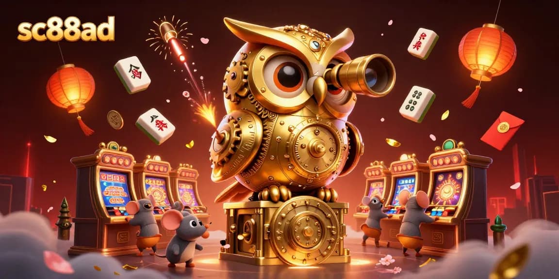 Engage with sc88ad's vibrant casino atmosphere featuring joyful slot games and glowing decorations.