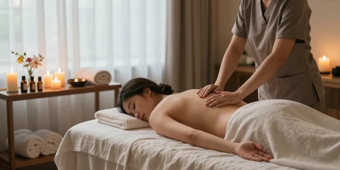 Experience 출장안마 in a tranquil spa environment with soothing elements for relaxation.