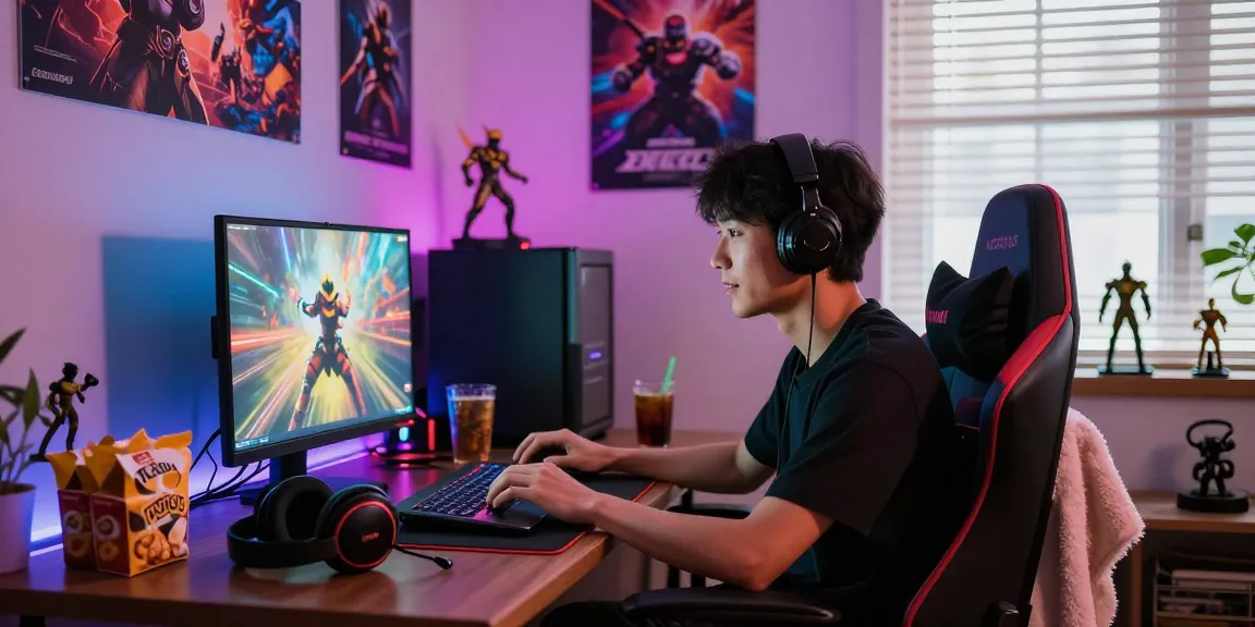 Playbook88 online gaming setup with vibrant LED lights and gaming gear
