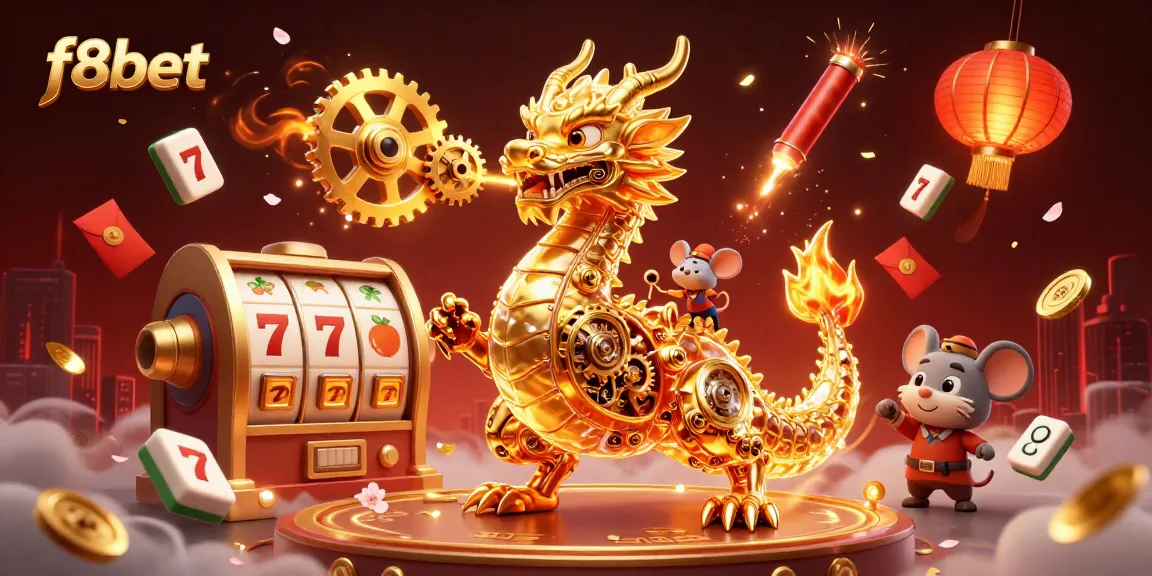 Experience thrilling gaming adventures with f8bet, featuring dynamic slot games and golden dragon elements.