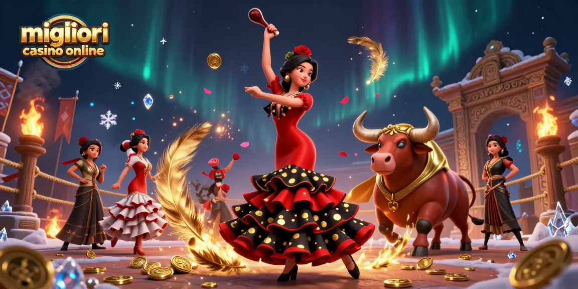 Vivi il brivido dei migliori casino online con una straordinaria ballerina di flamenco 3D e un toro d'oro.