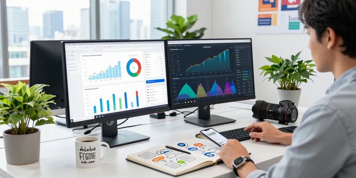 Marketing strategist analyzing metrics to get X followers package in a modern workspace