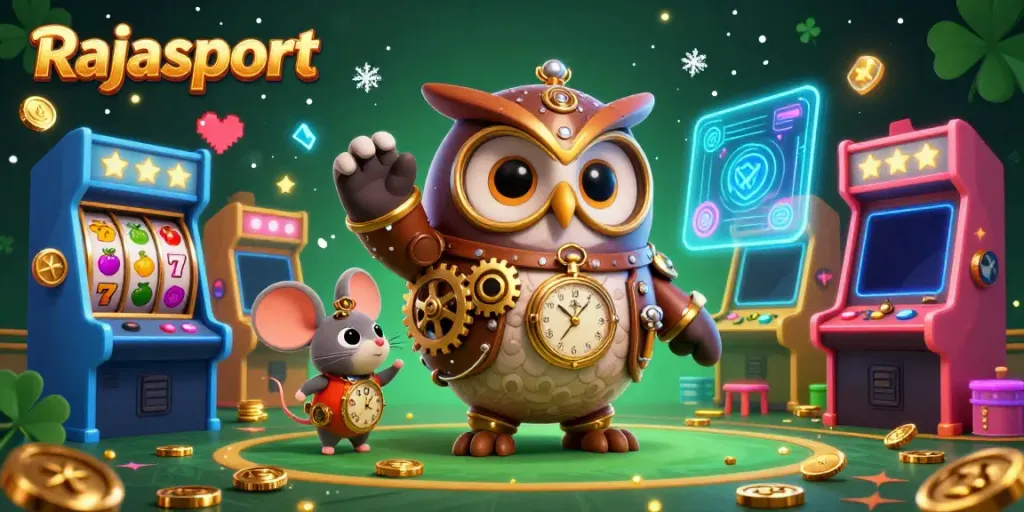 Rajasport menghadirkan pengalaman slot dengan karakter unik dalam ilustrasi 3D yang penuh warna.
