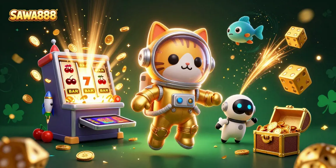 Engage with exciting slots and games at SAWA888's vibrant casino world with unique characters.
