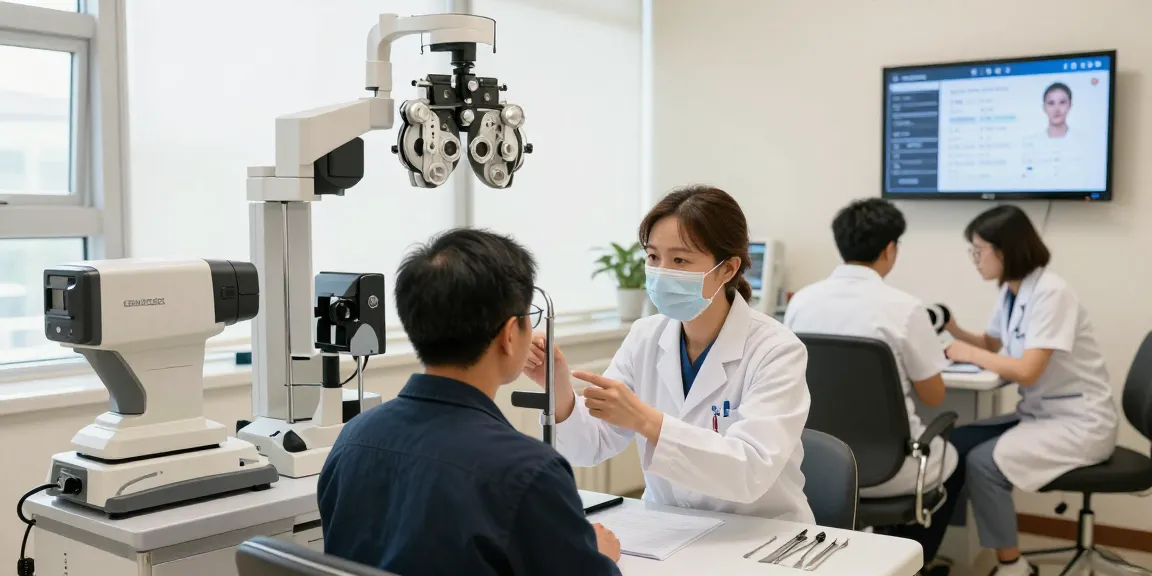 Patient consultation at SNU Eye Clinic focusing on expert eye care and advanced surgery options.