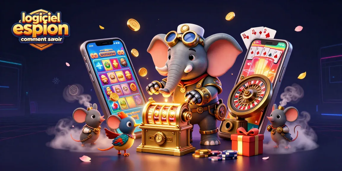 Découvrez comment savoir si un logiciel espion est installé avec ce concept visuel de jeu de casino.