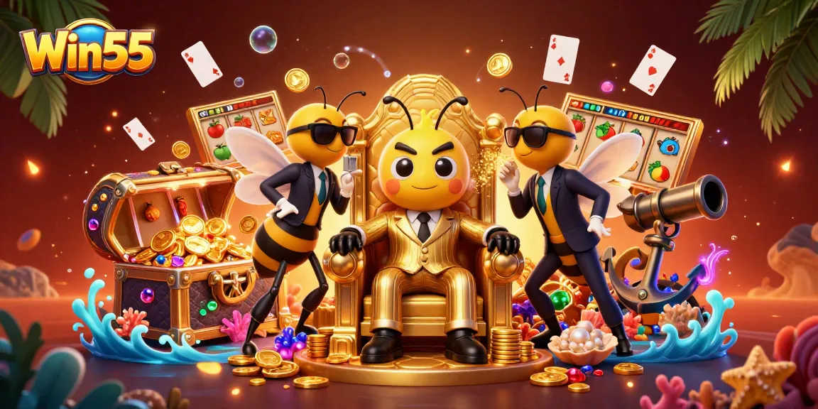 Win55 offers dynamic gaming experiences with vibrant slot machines and captivating characters.