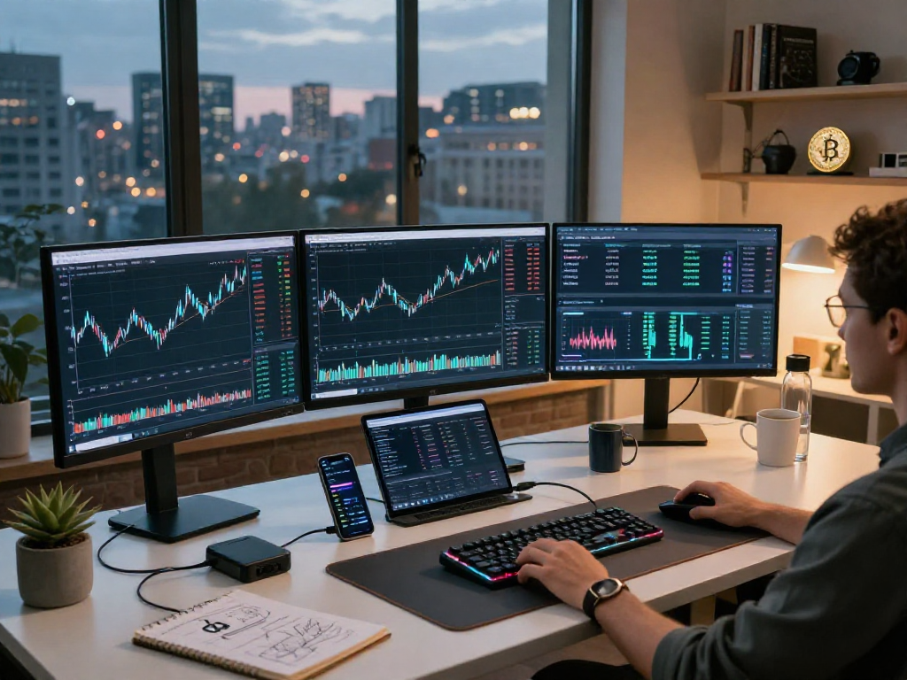 MetaTrader 5 官网的加密货币交易工作空间，显示实时比特币和以太坊图表及钱包应用