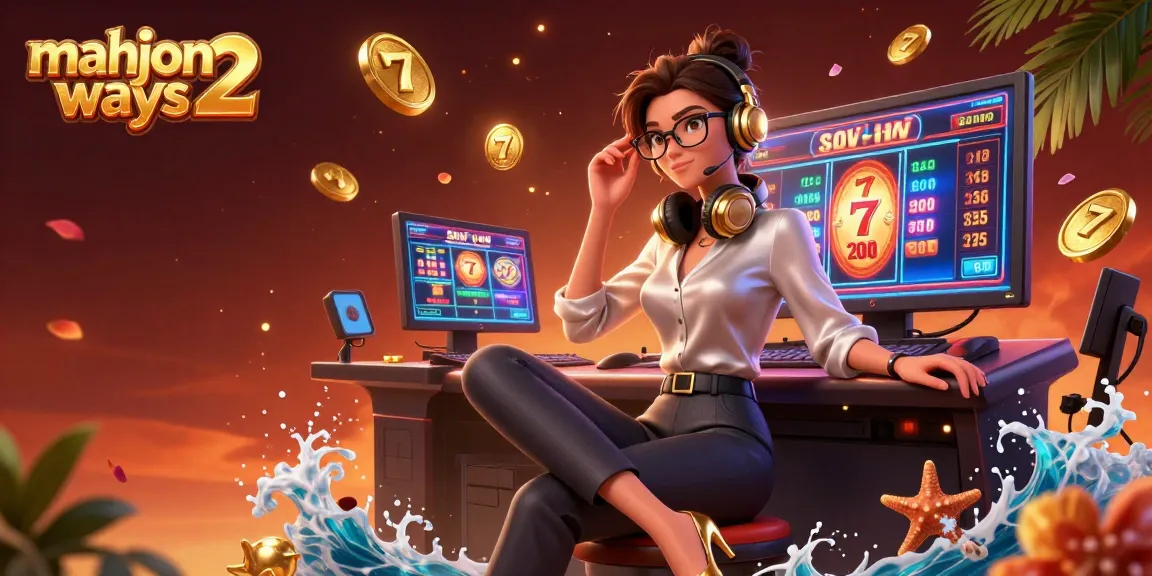 Spin to win with mahjong ways 2, featuring vibrant slot reels in a dynamic casino scene.