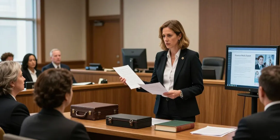 Karen McCleave Toronto presenting in a courtroom, showcasing her role as a dedicated Crown Attorney.