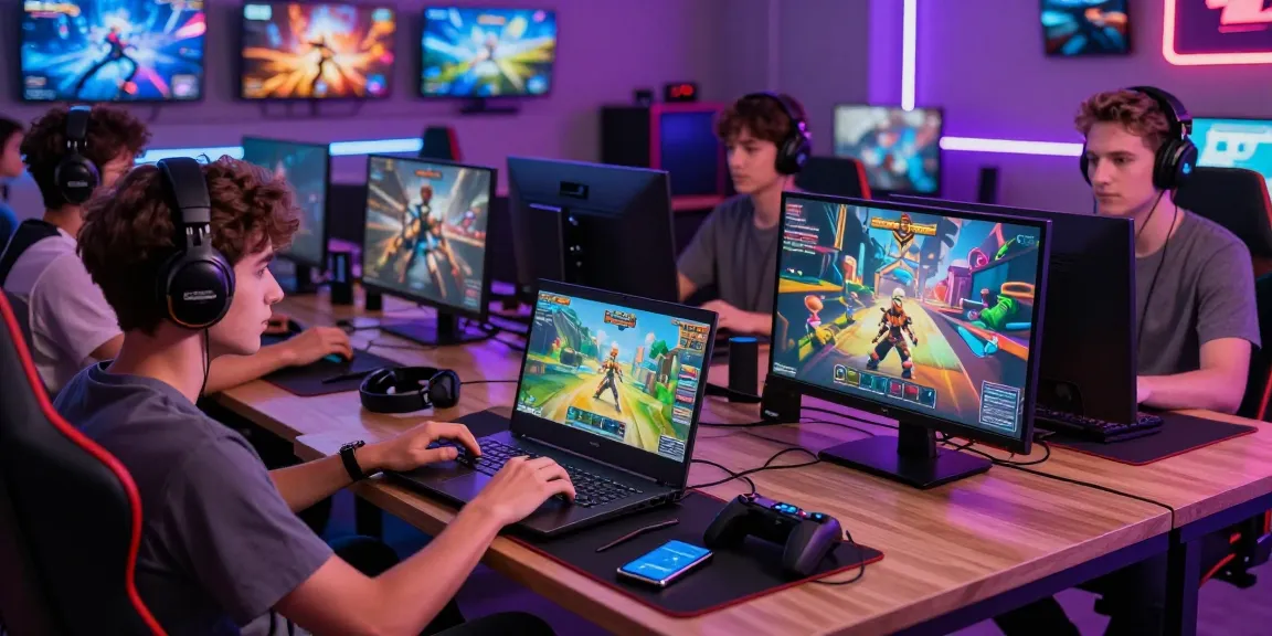Gamers enjoying Indo Cair's digital platform, showcasing diverse gaming experiences.