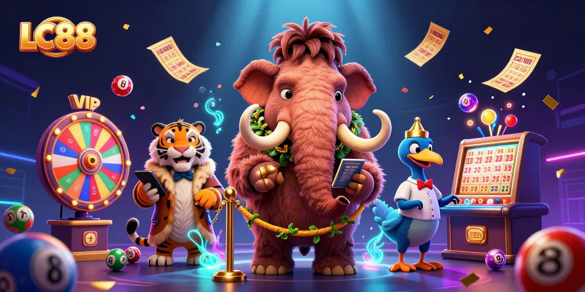 Join the excitement at LC88 with a vibrant casino scene featuring unique characters and dynamic game elements.
