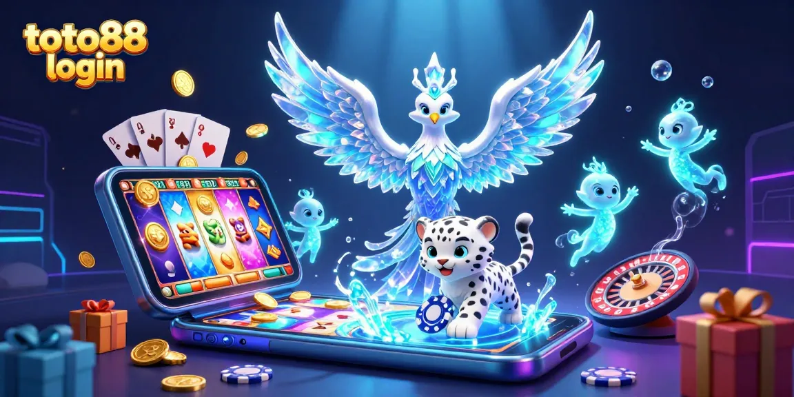 Spin to win at toto88 login with a vibrant 3D casino scene filled with exciting gaming elements!