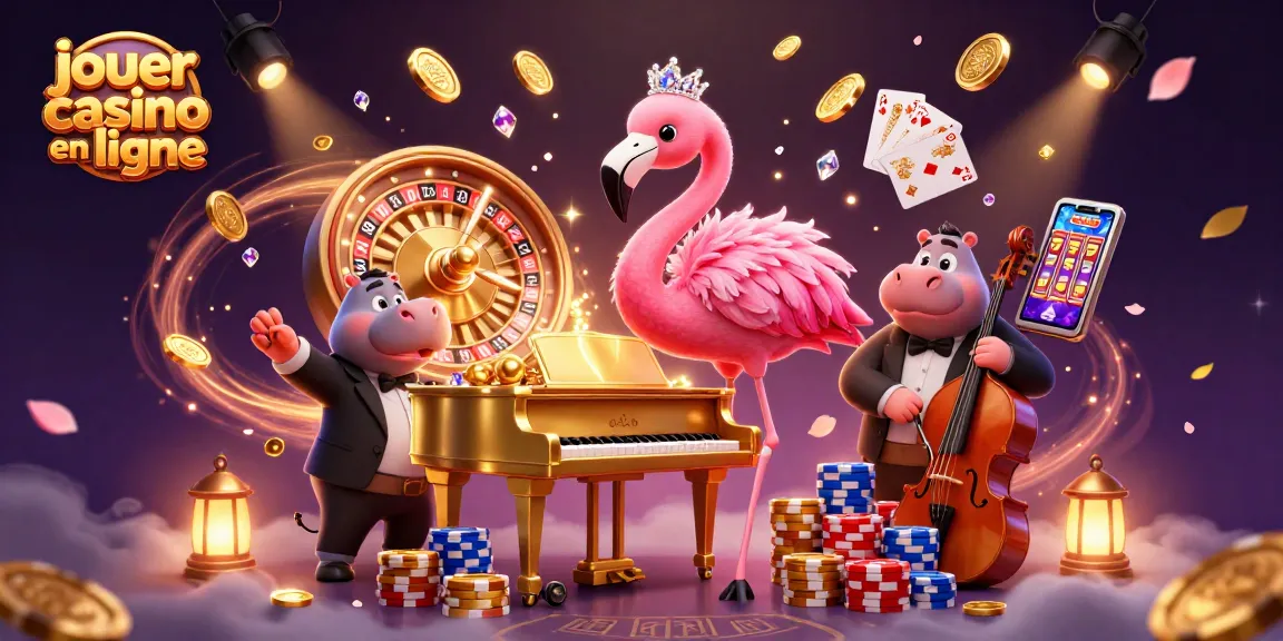 jouer au casino en ligne avec un flamingo chanteur et un hippopotame musicien au piano