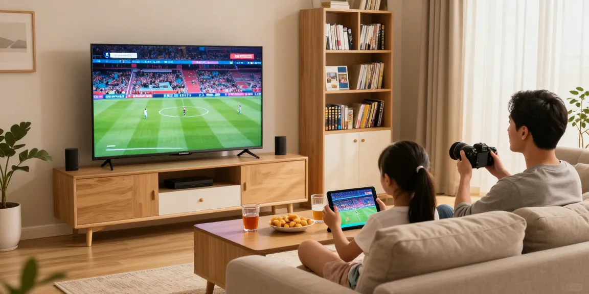 Profitez de l'abonnement IPTV Belgique en famille dans un salon convivial
