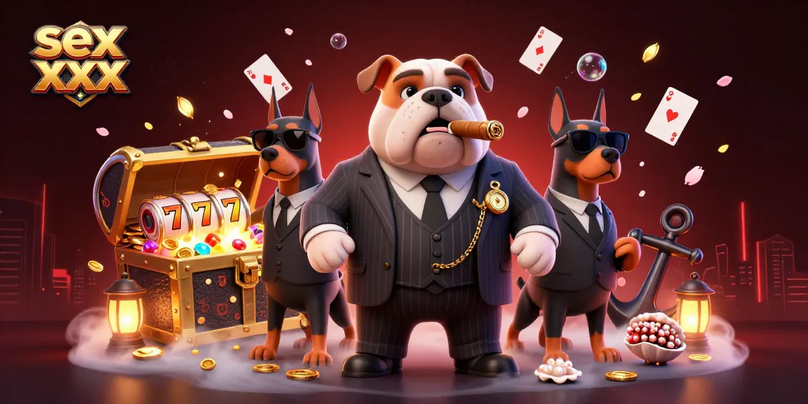 Experience the thrill of sex xxx with a stunning 3D casino scene featuring a mafia boss and bodyguards.