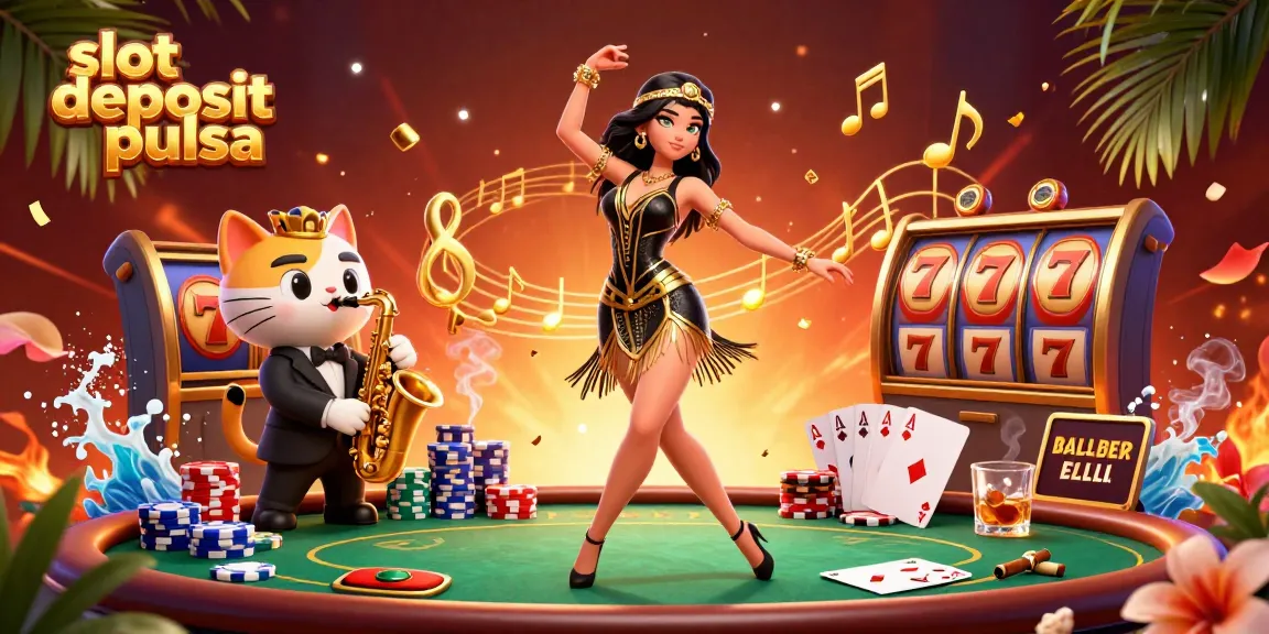 Engage in thrilling gameplay at slot deposit pulsa with vibrant casino elements, dynamic characters, and electrifying visuals.