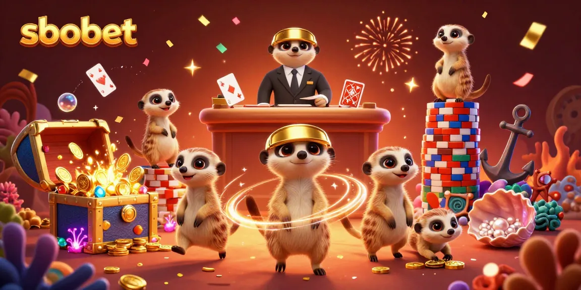 SboBet engages players with immersive casino action led by charming meerkats in a vibrant setting.