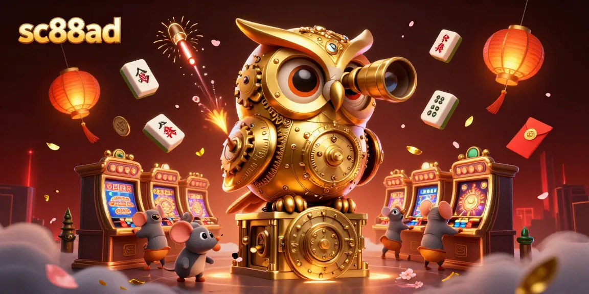 Engage with sc88ad's vibrant casino atmosphere featuring joyful slot games and glowing decorations.
