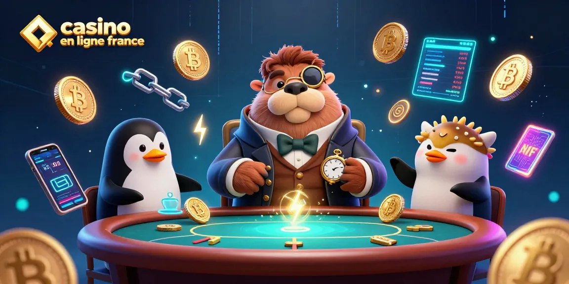 Jouez sur un casino en ligne France avec le morse croupier, l'ornithorynque bluffeur et des pièces de crypto