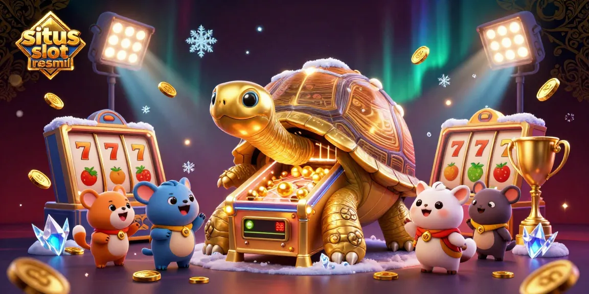 Engage with situs slot resmi through thrilling slot reels and golden tortoise-themed gaming.