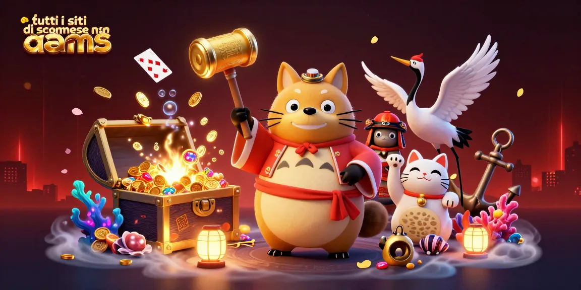 Visualizza diversi siti di scommesse non AAMS con tanuki festoso e gatti portafortuna