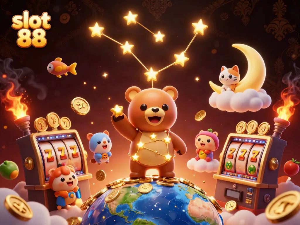 Experience jackpot never before with slot 88, featuring colorful symbols and immersive characters.