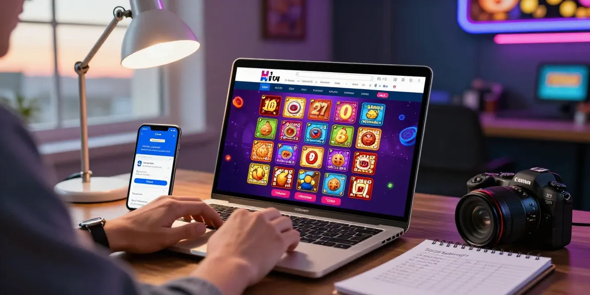 Engaging online lottery gaming experience featuring link bandar togel on laptop and smartphone in vibrant setting.