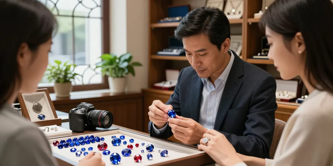 Customers exploring quality gemstones at My Gem Spot's trusted merchants.