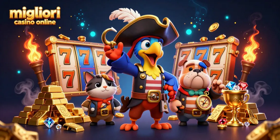 Vivi l'azione con i migliori casino online, caratterizzati da slot vibranti e tesori in una dinamica scena di casinò.