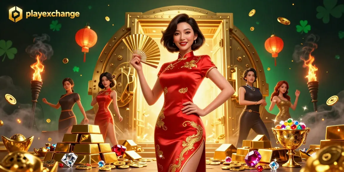 Engage in vibrant playexchange casino gaming with colorful characters and dynamic treasure elements.