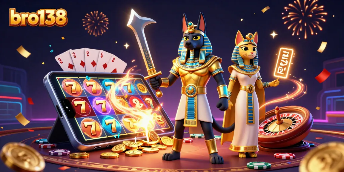 Experience gaming excitement with bro138's ancient Egyptian warriors and slot games in vibrant detail.
