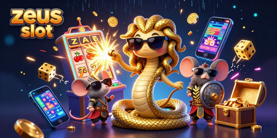 Experience excitement with zeus slot, as Medusa and a brave mouse celebrate a jackpot explosion!