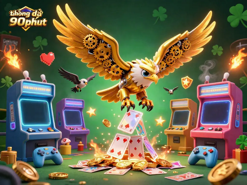 Experience the thrill of trực tiếp bóng đá 90phut with a vibrant 3D illustration showcasing sports betting excitement.