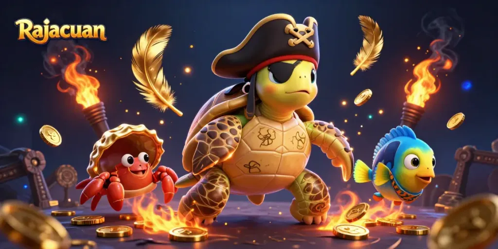 Rajacuan's thrilling casino adventure with dynamic characters and vibrant treasure details.