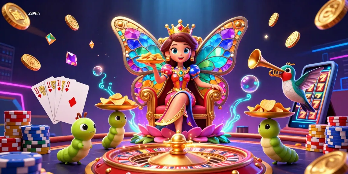 Experience thrilling gameplay with the captivating 23Win casino scene, featuring vibrant characters and dynamic elements.