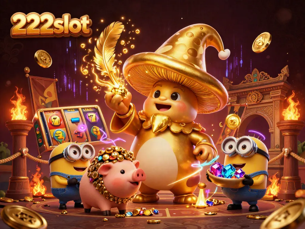 Gambarkan suasana memukau perjudian dengan karakter dan elemen 222slot yang dinamis.