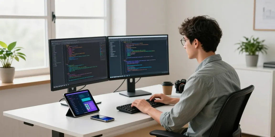 快连 network optimization at a modern tech workspace, showcasing fast coding and productivity tools.
