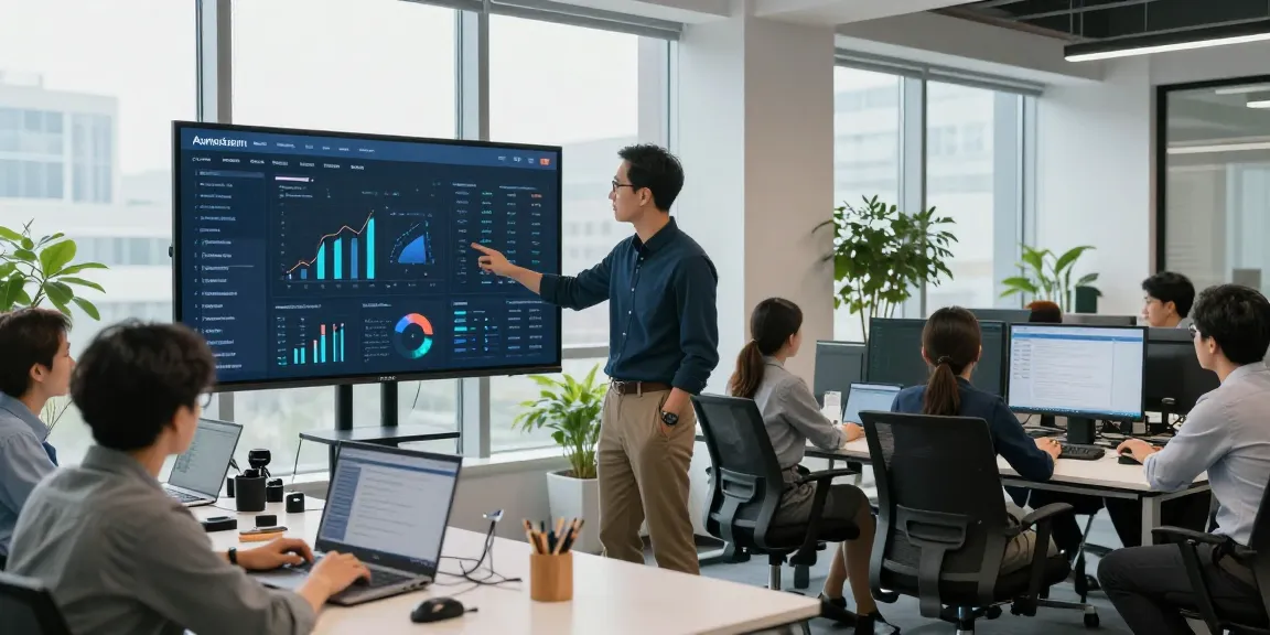 Age verification system dashboard in a modern office showcasing innovative compliance technology.