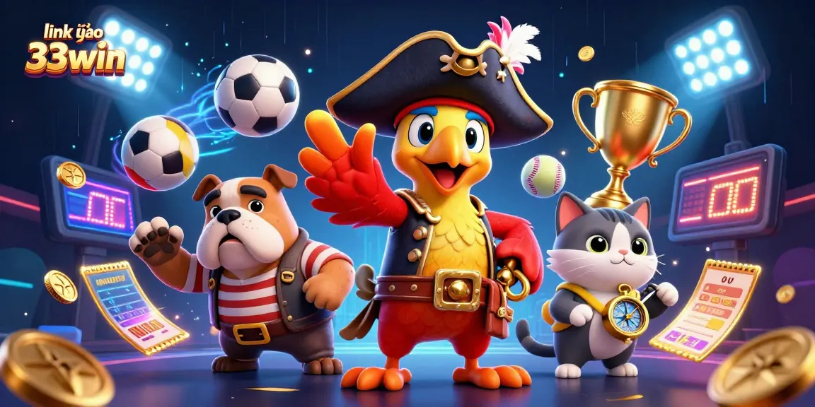 Engage with the vibrant world of gambling at link vào 33win, featuring colorful casino themes and dynamic sports betting elements.
