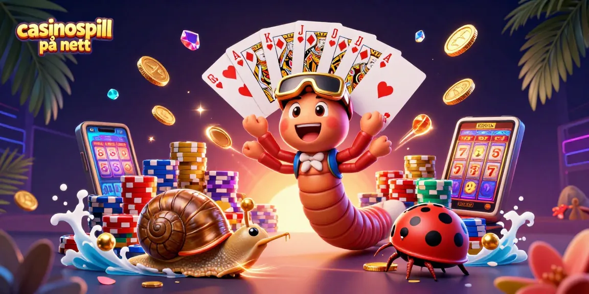Opplev spennende casinospill på nett med illustrasjonen av en energisk dealer og høyruller.