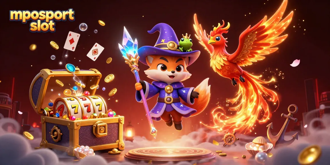 Experience the thrill of mposport slot with dynamic casino elements and characters