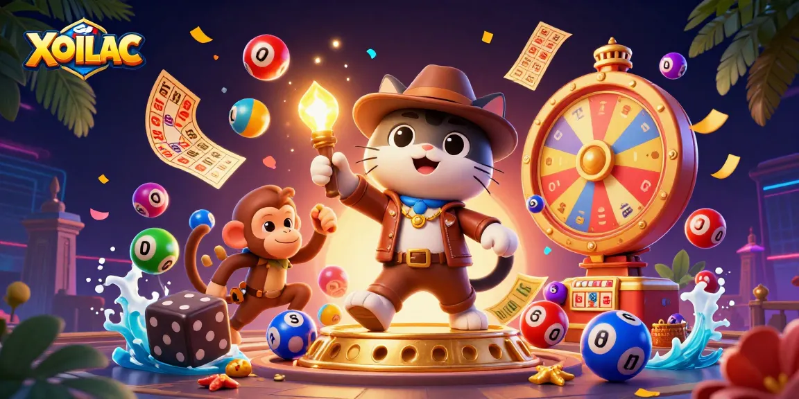 Experience thrilling gameplay with XOILAC as a vibrant cat explorer discovers treasures in a dynamic casino scene.