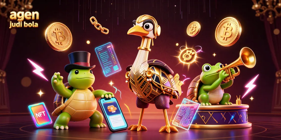 Experience the excitement of agen judi bola with vibrant 3D characters and neon casino visuals.