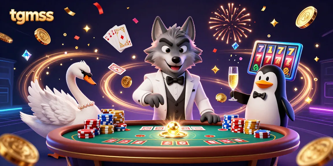 Play thrilling casino games at tgmss with vibrant characters and sparkling elements.
