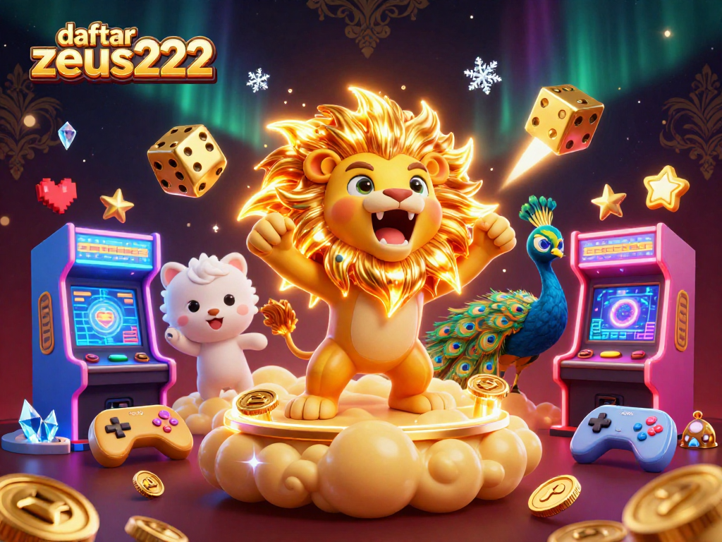 Experience the thrills with daftar zeus222 in this vibrant and dynamic casino digital illustration.